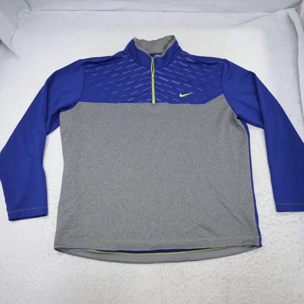 Nike Golf 1/4 Zip Fleece Pullover Mens XXL Tour Performance Dri-Fit Long Sleeve
